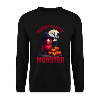 Cute Monster Halloween Outfit Kids - Unisex Sweatshirt - black - Front - Alina (178cm) & Michal (187cm)