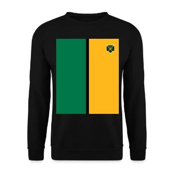 Jamaica Jamaika Rasta Raggea Rastafari Flagge - Unisex Pullover - Schwarz - Vorne - Alina (178cm) & Michal (187cm)