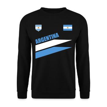 Argentine Cadeau Argentine Drapeau argentin - Sweat-shirt Unisexe - noir - Devant - Alina (178cm) & Michal (187cm)