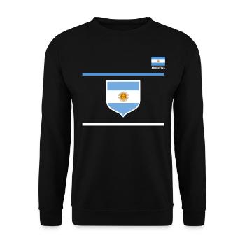 Argentine Cadeau Argentine Drapeau argentin - Sweat-shirt Unisexe - noir - Devant - Alina (178cm) & Michal (187cm)