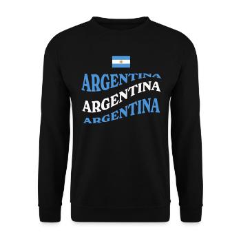 Argentine Cadeau Argentine Drapeau argentin - Sweat-shirt Unisexe - noir - Devant - Alina (178cm) & Michal (187cm)