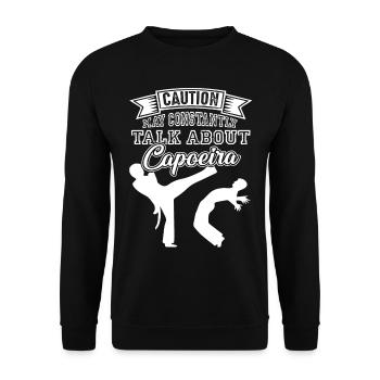 Capoeira Talk About Capoeira - Unisex Sweatshirt - black - Front - Alina (178cm) & Michal (187cm)