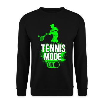Drôle de joueur de tennis Raquette Tennis - Sweat-shirt Unisexe - noir - Devant - Alina (178cm) & Michal (187cm)