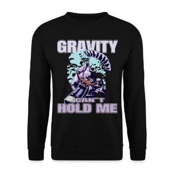 Gravity Can't Hold Me – Paragliding Design - Unisex Sweatshirt - black - Front - Alina (178cm) & Michal (187cm)