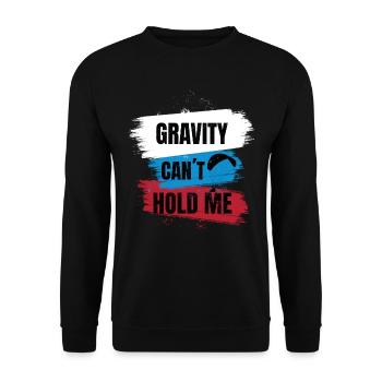 Gravity Can't Hold Me – Paragliding Design - Unisex Sweatshirt - black - Front - Alina (178cm) & Michal (187cm)