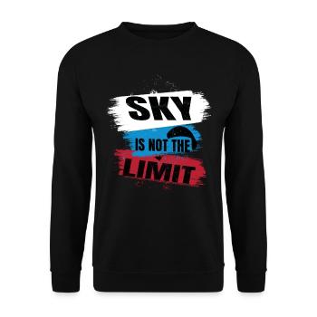 Sky Is Not the Limit – Paragliding Design - Unisex Sweatshirt - black - Front - Alina (178cm) & Michal (187cm)