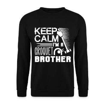 Croquet I'm a Croquet Brother - Unisex Sweatshirt - black - Front - Alina (178cm) & Michal (187cm)