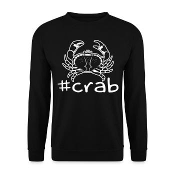 Funny Crab Hashtag - Unisex Sweatshirt - black - Front - Alina (178cm) & Michal (187cm)