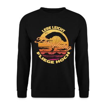 Live light, fly high - Unisex Sweatshirt - black - Front - Alina (178cm) & Michal (187cm)