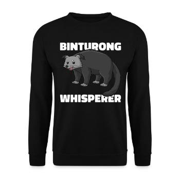 Binturong Marderbär Schleichkatze - Unisex Pullover - Schwarz - Vorne - Alina (178cm) & Michal (187cm)