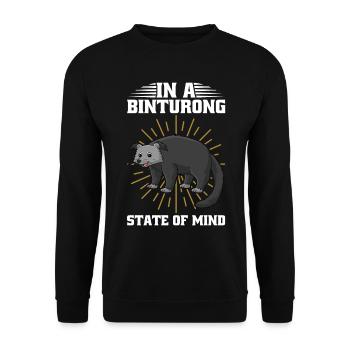 Binturong Marderbär Schleichkatze - Unisex Pullover - Schwarz - Vorne - Alina (178cm) & Michal (187cm)