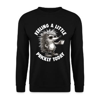 Süßer Igel Liebhaber Lustiger Igel Niedlicher Igel - Unisex Pullover - Schwarz - Vorne - Alina (178cm) & Michal (187cm)