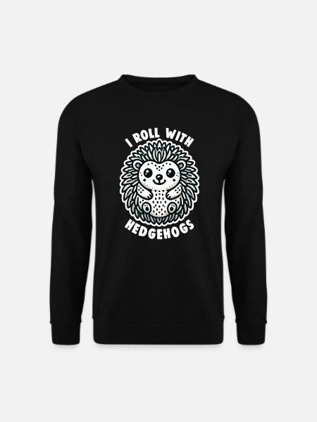 Süßer Igel Liebhaber Lustiger Igel Niedlicher Igel - Unisex Pullover - Schwarz