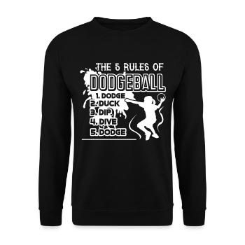 Dodgeball The 5 Rules Of Dodgeball - Unisex Sweatshirt - black - Front - Alina (178cm) & Michal (187cm)
