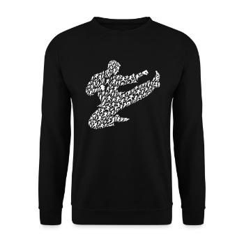 Karate Karate Fighter Martial Arts Shotokan - Unisex Sweatshirt - black - Front - Alina (178cm) & Michal (187cm)
