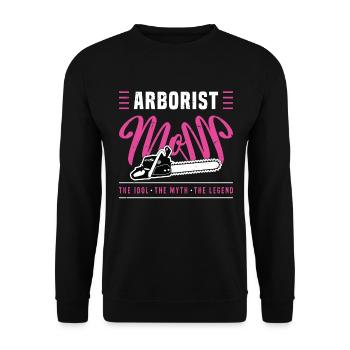 Maman arboriste L’idole Le mythe Le spécialiste des arbres - Sweat-shirt Unisexe - noir - Devant - Alina (178cm) & Michal (187cm)