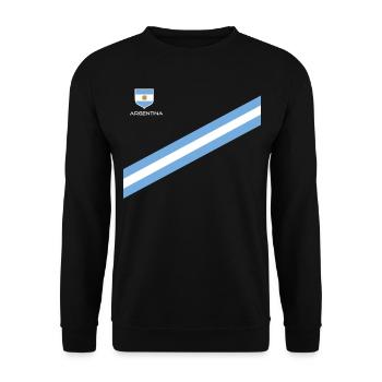 Argentine Cadeau Argentine Drapeau argentin - Sweat-shirt Unisexe - noir - Devant - Alina (178cm) & Michal (187cm)