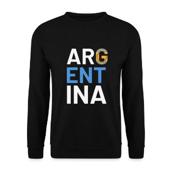 Argentine Cadeau Argentine Drapeau argentin - Sweat-shirt Unisexe - noir - Devant - Alina (178cm) & Michal (187cm)