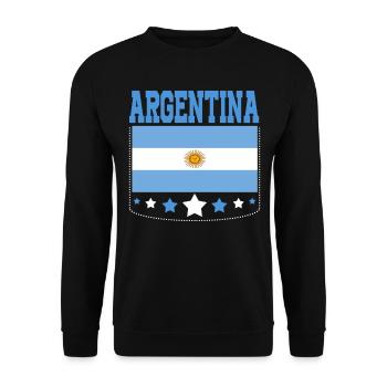 Argentine Cadeau Argentine Drapeau argentin - Sweat-shirt Unisexe - noir - Devant - Alina (178cm) & Michal (187cm)