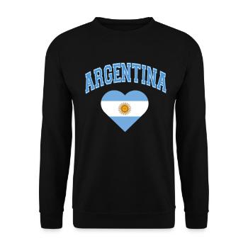 Argentine Cadeau Argentine Drapeau argentin - Sweat-shirt Unisexe - noir - Devant - Alina (178cm) & Michal (187cm)