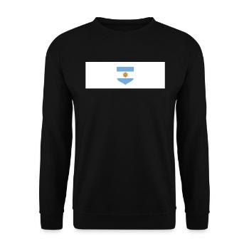 Argentinien Geschenk Argentina Argentine Flagge - Unisex Pullover - Schwarz - Vorne - Alina (178cm) & Michal (187cm)