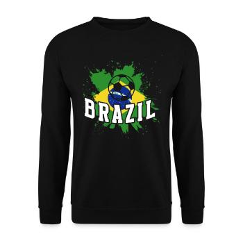 Brasilien Brazil shirt Brasilianer Rio de Janeirao - Unisex Pullover - Schwarz - Vorne - Alina (178cm) & Michal (187cm)