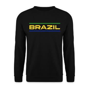 Brazil Brazil shirt Brazilian Rio de Janeirao - Unisex Sweatshirt - black - Front - Alina (178cm) & Michal (187cm)