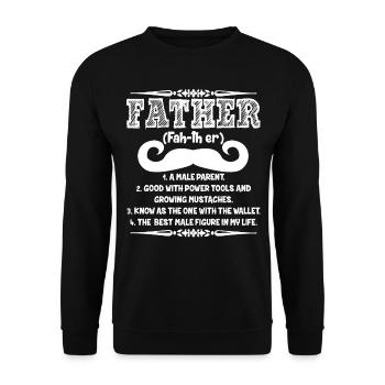 Father Good With Power Tools Father's day - Unisex Sweatshirt - black - Front - Alina (178cm) & Michal (187cm)