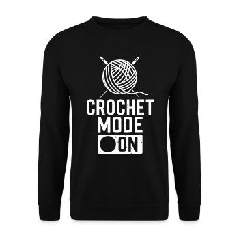 Mode crochet activé - Crochet Crochet - Sweat-shirt Unisexe - noir - Devant - Alina (178cm) & Michal (187cm)