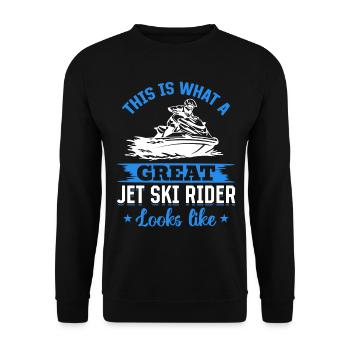 Voici à quoi ressemble un grand pilote de jet ski - Fu - Sweat-shirt Unisexe - noir - Devant - Alina (178cm) & Michal (187cm)