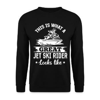 Voici à quoi ressemble un grand pilote de jet ski - Je - Sweat-shirt Unisexe - noir - Devant - Alina (178cm) & Michal (187cm)