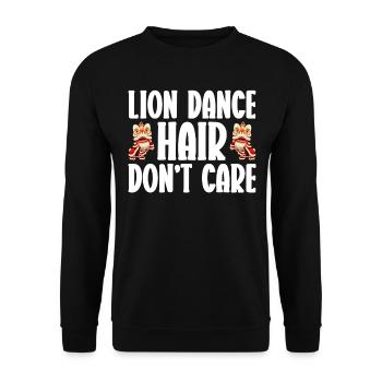 Danse du Lion Nouvel An Chinois Danse du Lion - Sweat-shirt Unisexe - noir - Devant - Alina (178cm) & Michal (187cm)