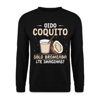 Oido Coquito – Humorvoll & Witzig - Unisex Pullover - Schwarz - Vorne - Alina (178cm) & Michal (187cm)