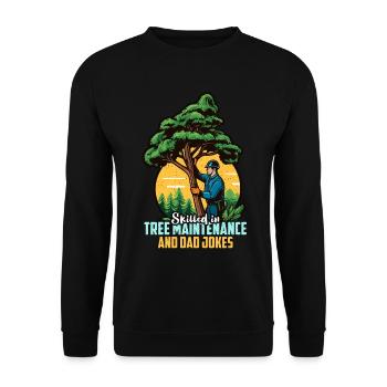 Arborist Skilled In Tree Maintenance Forest Worker - Unisex Sweatshirt - black - Front - Alina (178cm) & Michal (187cm)