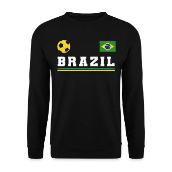 Brasilien Brazil shirt Brasilianer Rio de Janeirao - Unisex Pullover - Schwarz - Vorne - Alina (178cm) & Michal (187cm)