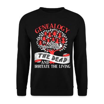 Genealogy Confuse The Dead - Unisex Sweatshirt - black - Front - Alina (178cm) & Michal (187cm)