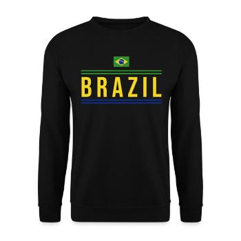 Brasilien Brazil shirt Brasilianer Rio de Janeirao - Unisex Pullover - Schwarz - Vorne - Alina (178cm) & Michal (187cm)