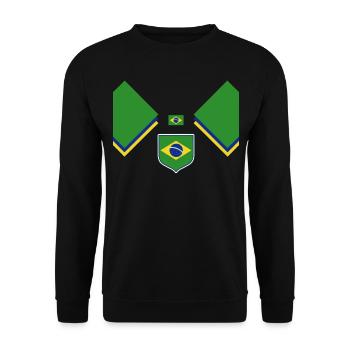 Brasilien Brazil shirt Brasilianer Rio de Janeirao - Unisex Pullover - Schwarz - Vorne - Alina (178cm) & Michal (187cm)