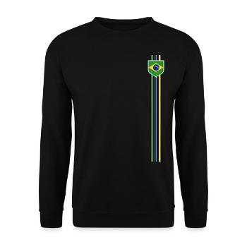 Brasilien Brazil shirt Brasilianer Rio de Janeirao - Unisex Pullover - Schwarz - Vorne - Alina (178cm) & Michal (187cm)