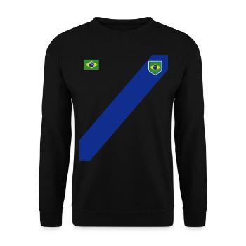 Brazil Brazil shirt Brazilian Rio de Janeirao - Unisex Sweatshirt - black - Front - Alina (178cm) & Michal (187cm)
