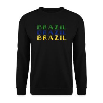 Brasilien Brazil shirt Brasilianer Rio de Janeirao - Unisex Pullover - Schwarz - Vorne - Alina (178cm) & Michal (187cm)
