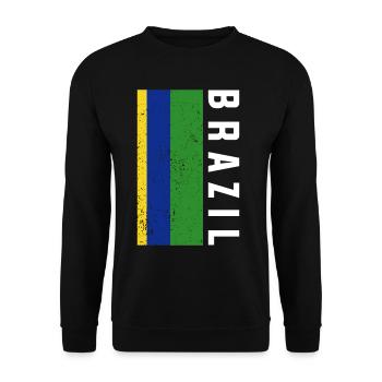 Brasilien Brazil shirt Brasilianer Rio de Janeirao - Unisex Pullover - Schwarz - Vorne - Alina (178cm) & Michal (187cm)
