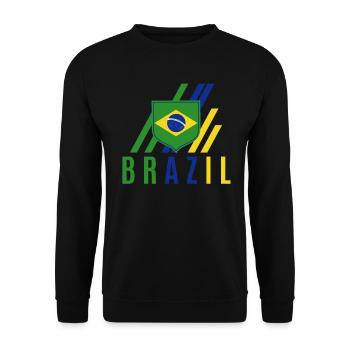 Brazil Brazil shirt Brazilian Rio de Janeirao - Unisex Sweatshirt - black - Front - Alina (178cm) & Michal (187cm)