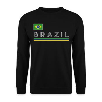 Brasilien Brazil shirt Brasilianer Rio de Janeirao - Unisex Pullover - Schwarz - Vorne - Alina (178cm) & Michal (187cm)