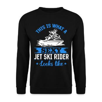 Voici à quoi ressemble un pilote de jet ski sexy - Fun - Sweat-shirt Unisexe - noir - Devant - Alina (178cm) & Michal (187cm)