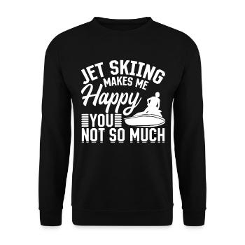 Le jetski me rend heureux pas tant que ça - Jetski - Sweat-shirt Unisexe - noir - Devant - Alina (178cm) & Michal (187cm)