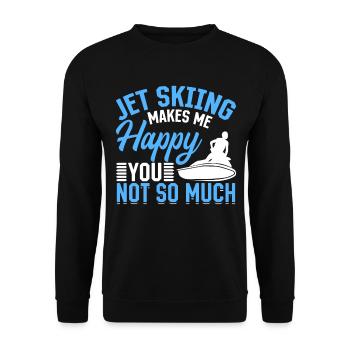Le jetski me rend heureux pas tant que ça - Jetski - Sweat-shirt Unisexe - noir - Devant - Alina (178cm) & Michal (187cm)