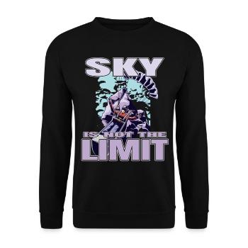 Sky is the Limit - Paraglider Spruch - Unisex Sweatshirt - black - Front - Alina (178cm) & Michal (187cm)
