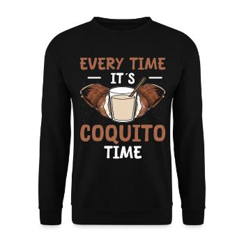 Every Time is Coquito Time - Unisex Sweatshirt - black - Front - Alina (178cm) & Michal (187cm)