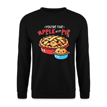 Du Bist Mein Apfelkuchen - Süßes Outfit - Unisex Pullover - Schwarz - Vorne - Alina (178cm) & Michal (187cm)